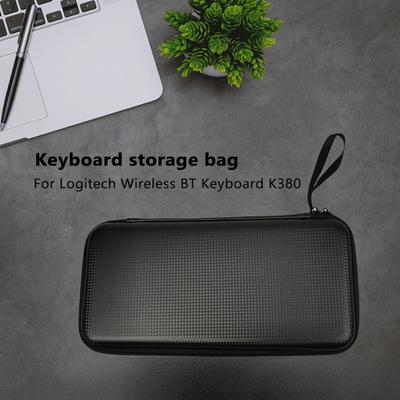 Keyboard Storage Bag for Logitech K380 Shockproof Dustproof Water-Resistant EVA Case Wireless Keyboards Protective Carrying Case