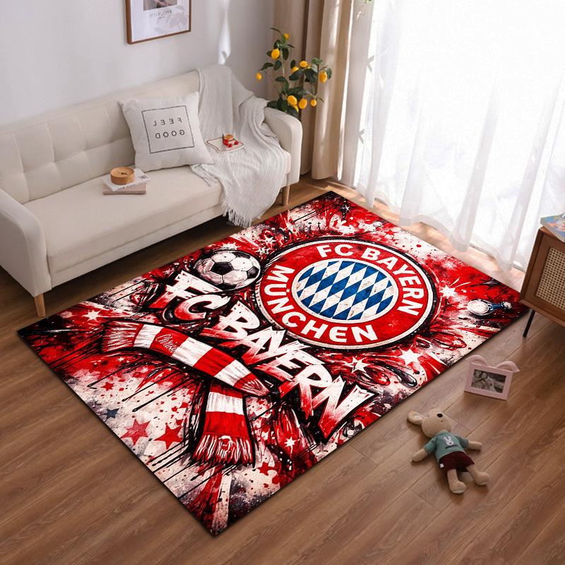 FC Bayern Munich Logo Design Rug Non-slip rug suitable for living room and bedroom sofas.