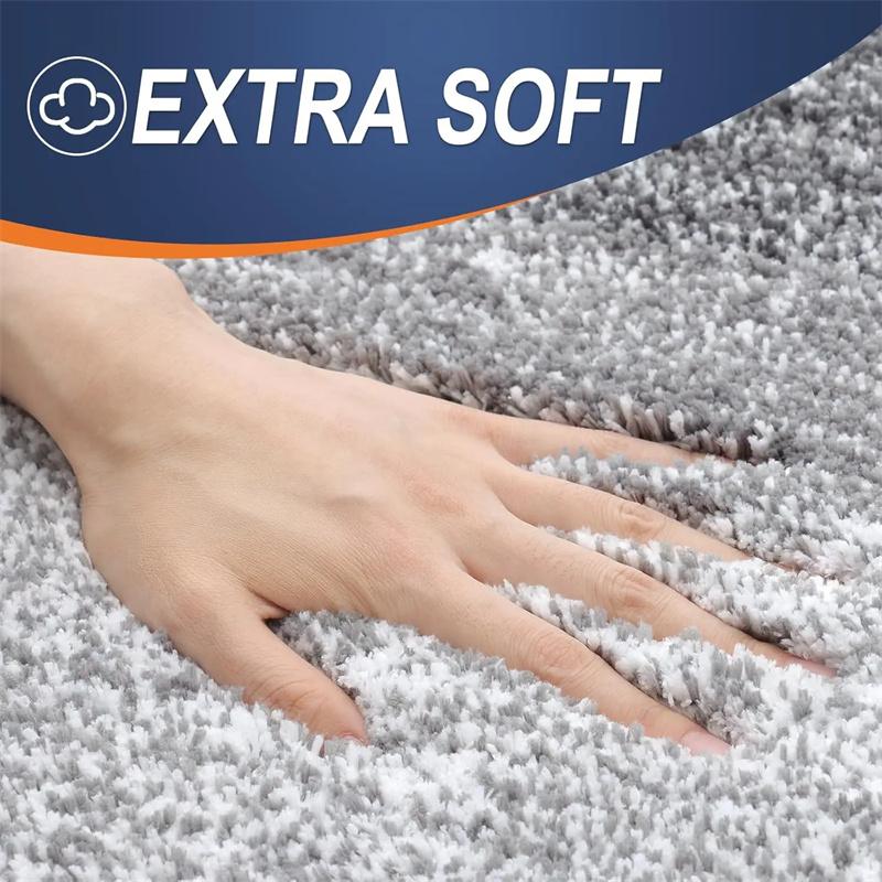 Gradient Stripes Imitation Cashmere Bathroom Floor Mats Anti-Slip Wear-Resistant Bathroom Mats Home Decoration