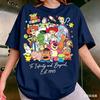 2026 New Toy Story Lobo Christmas Cotton Women's Casual Fashion Loose Short Sleeve