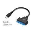 39cm Rapid Type-C/USB SATA Cable Adapter 2 to Converter for 2.5 inch HDD/SSD