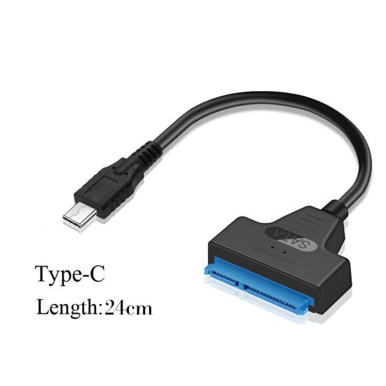 39cm Rapid Type-C/USB SATA Cable Adapter 2 to Converter for 2.5 inch HDD/SSD