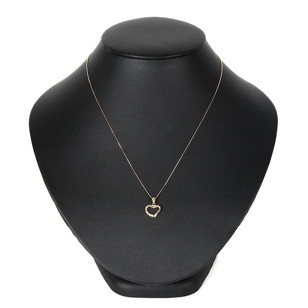 Goods 18K Gold Open Heart Pendant Top Head Charm [Happy Shop]