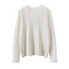 Women's Korean Style 100% Cashmere Round Neck Sweater for Autumn/Winter - Stylish Short Pullover