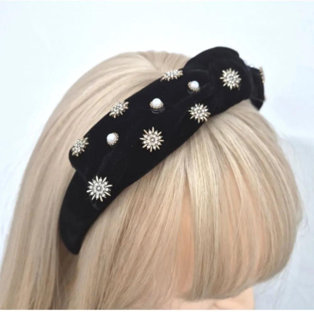 Daily flyaway hair headband, wedding guest fixing, face wash women s velvet hairband