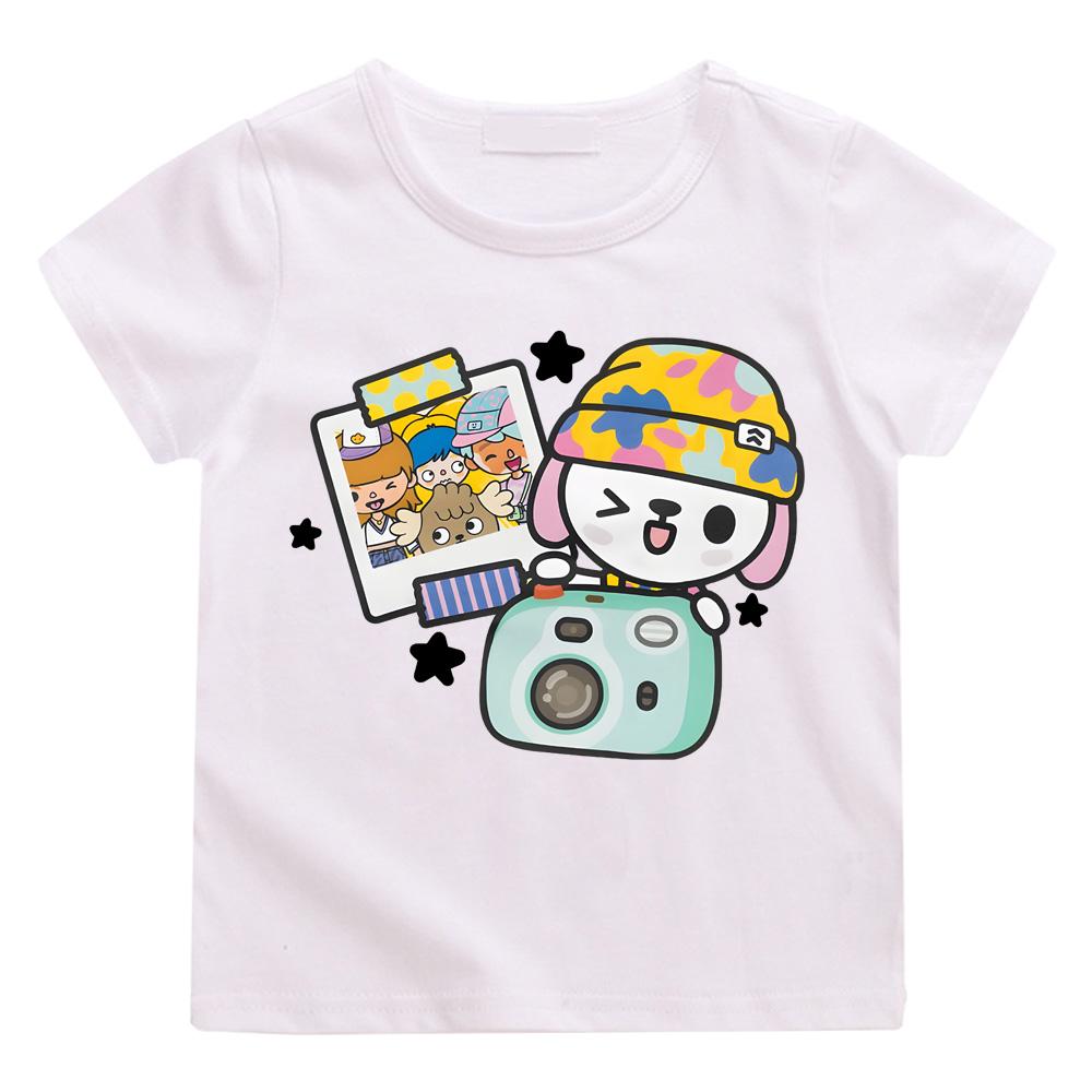 Toca Boca Merch Kawaii Cotton T-shirts Short Sleeve Boys Girls ChildrenT Shirt Casual Graphic Printing Clothes