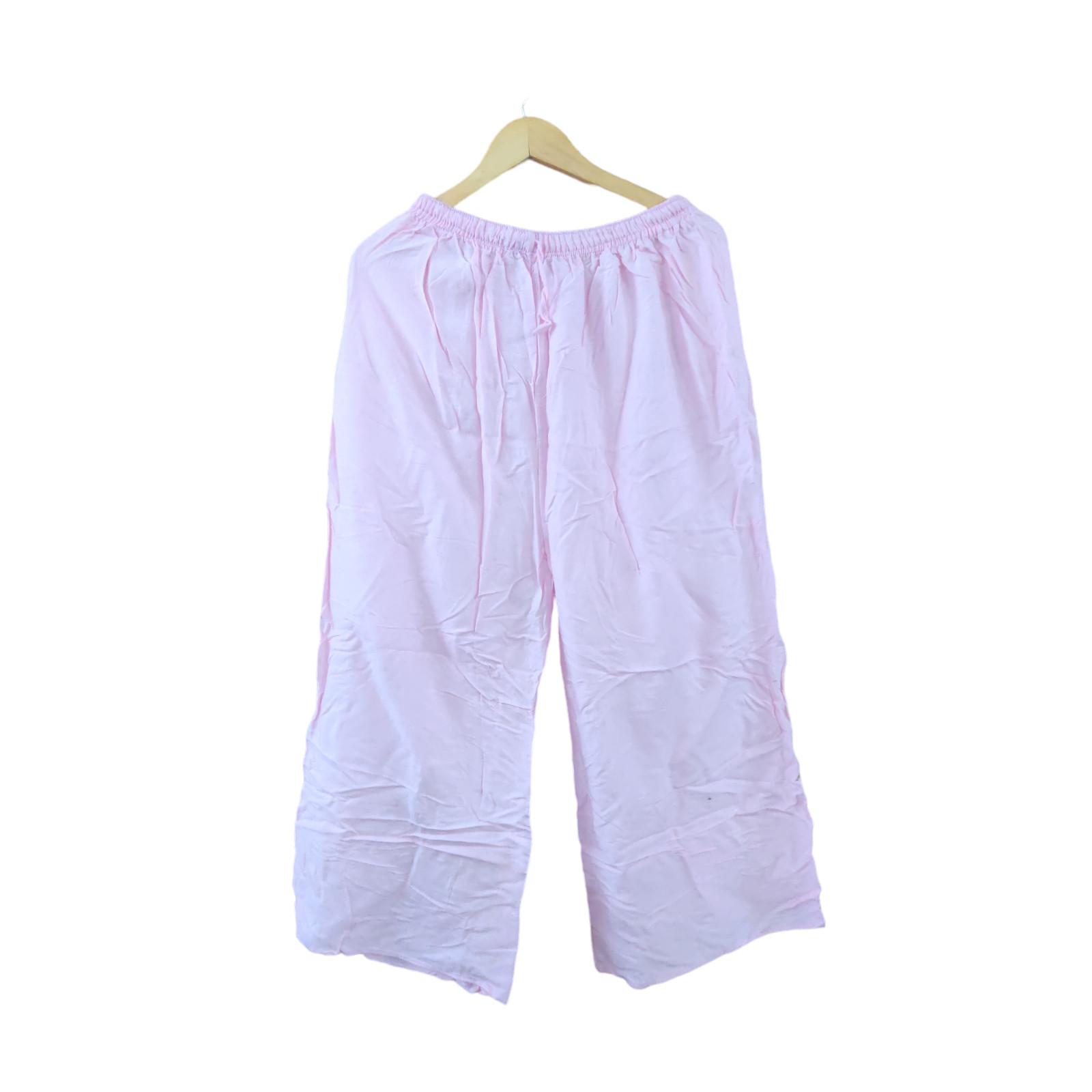 

@ Reyon Solid Palazo Straight Baby Pink Colour For Women MJ-264-60%OFF