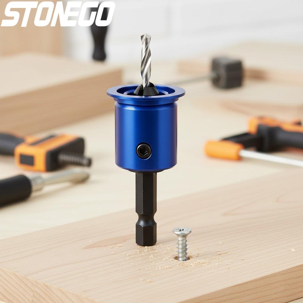 Countersink Drill Bit Set for Wood Pilot Holes Alloy Core Limiter Woodworking Tools Professional Router Bits