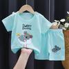 2025 Kids' Short Sleeve Summer Pajama Set - Boys and Girls Baby T-shirt and Shorts