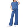 Girls' 2-Piece Set - Short Sleeve Tee & Wide Leg Pants