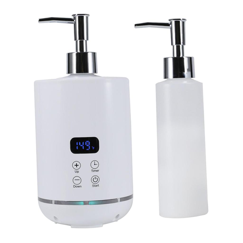 Massage Oil Warmer Home Adjustable Temperature SPA with Bottle Dispenser White
