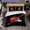 Set Biancheria da Letto in Microfibra con Fantasia Kansas City Chiefs 3 Pezzi Copripiumino Decorativo per Camera da Letto Uso Domestico