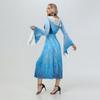 Costume Halloween Frozen Skirt Pattern Digital Print Flared Sleeve Dress Women