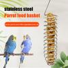 Spiral Parrot Feeder Fruits Vegetable Basket Bird Food Holder Feeding Device Bird Cage Foraging Toy Birdcage Pet Accessories