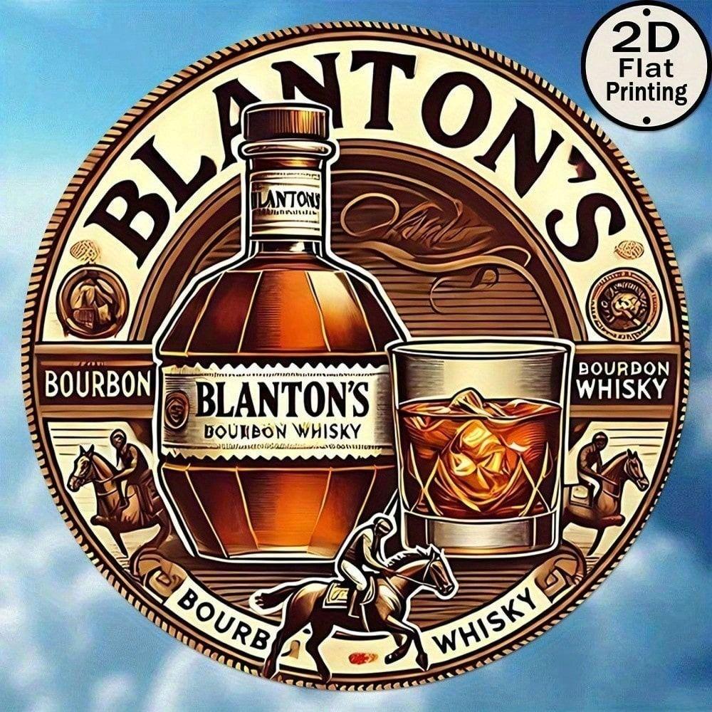 

Vintage Metal Sign Blanton s Bourbon 8x8 Inch Wall Decor for Bar Pub Cafe