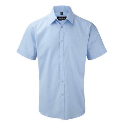 Mens Short Sleeve Herringbone Work Shirt
