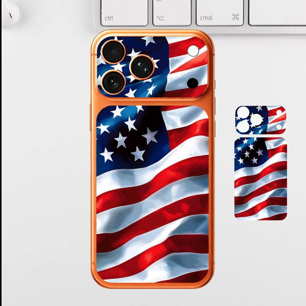 

Happy Birthday US Plain Decal Skin for iPhone17 Pro Max Mini Back Film Cover Wrap Screen Protector Anti-scratch Durable Sticker iPhone17pro