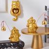 Magnetic Lucky Cats Statue Door Chimes Entryway Alert Bells for Home and Store Entrance Decoration Hanging Doorbell Gift