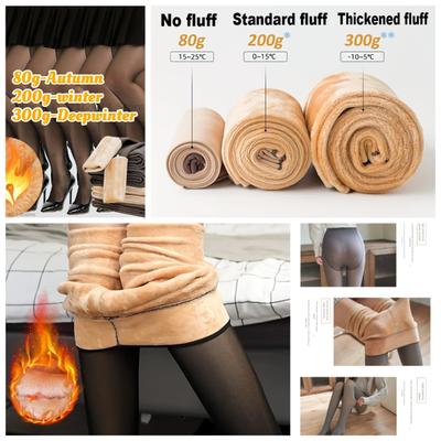 Women Thermal Leggings Winter Warm Sexy Elastic Translucent Pantyhose Female Fleece Thermal High Waist Slim Thicken Tight Pants