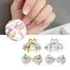 10 sztuk/opakowanie Manicure Dekoracja Dekoracyjne Łatwe do Nałożenia Stop Nail Art Akcesoria Kokarda Kryształki Do Użytku Osobistego