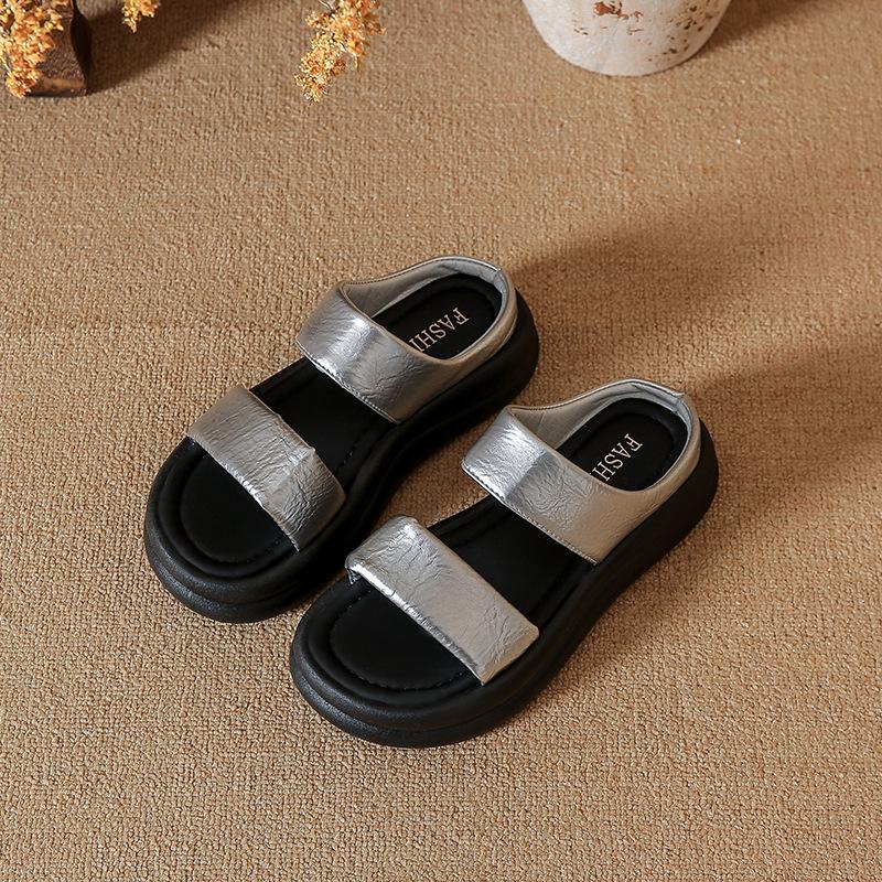 Platform Slippers Women's Summer Outer Wear 2025 New High-end Shit-stepping Fashion Non-slip One-word Sandals Casual Sandals
