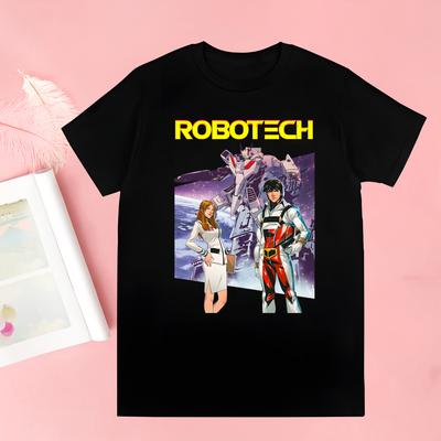 Macross Anime Heren T-shirt Schattig Bedrukt Shirt Heren Mode T-shirt Voor Mannen Casual Tops Korte Mouw
