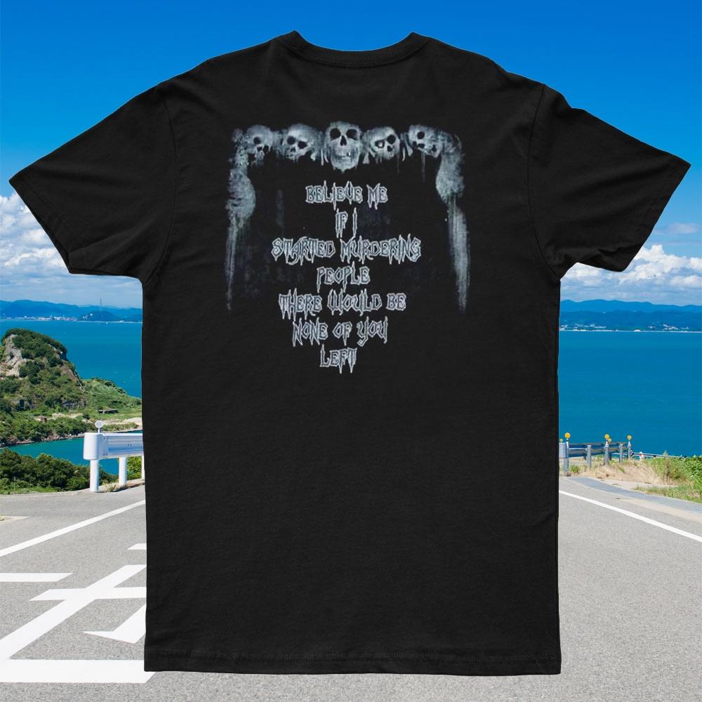 2025 New ENTRALS - RAGING DEATH Printed Unisex Street Fashion Trendy Short Sleeve with Pure Cotton Round Neck