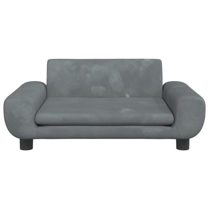 VidaXL Children's Sofa Dark Grey 70x45x33 Cm Velvet, Mini Sofa, Mini Sofa Chair, Mini Sofa for Children, Sofa 3196388