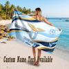 Lazio FC Design Beach Towel Custom Text Large Towel for Beach Vacation