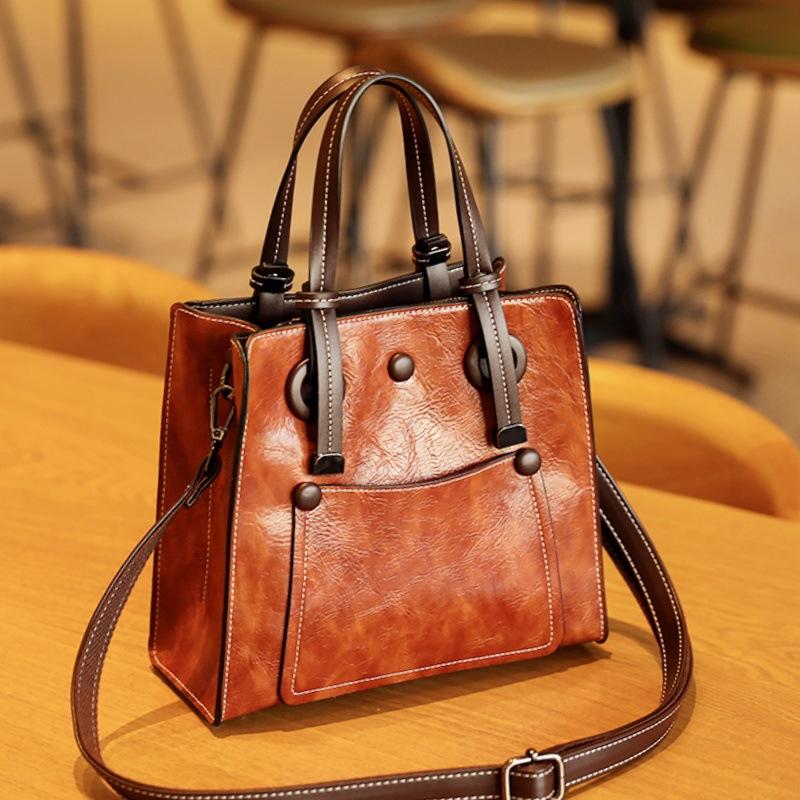 Damska Torba Tote w Stylu Retro, Prosta, o Dużej Pojemności, Popularna Nowa Torba na Ramię, Miejska Damska Torba Ręczna Pasująca do Wszystkiego