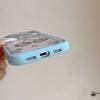 Cute Light Blue Hello Kitty Cherry Phone Case For iPhone 17 16 15 14 Pro Max Star Pattern Clear Protective Cover