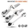 1 4 Inch Ratchet Wrench Set Double End Mini Triple Ended Quick Socket Spanner Screwdriver Torque Wrenches Tool Kit