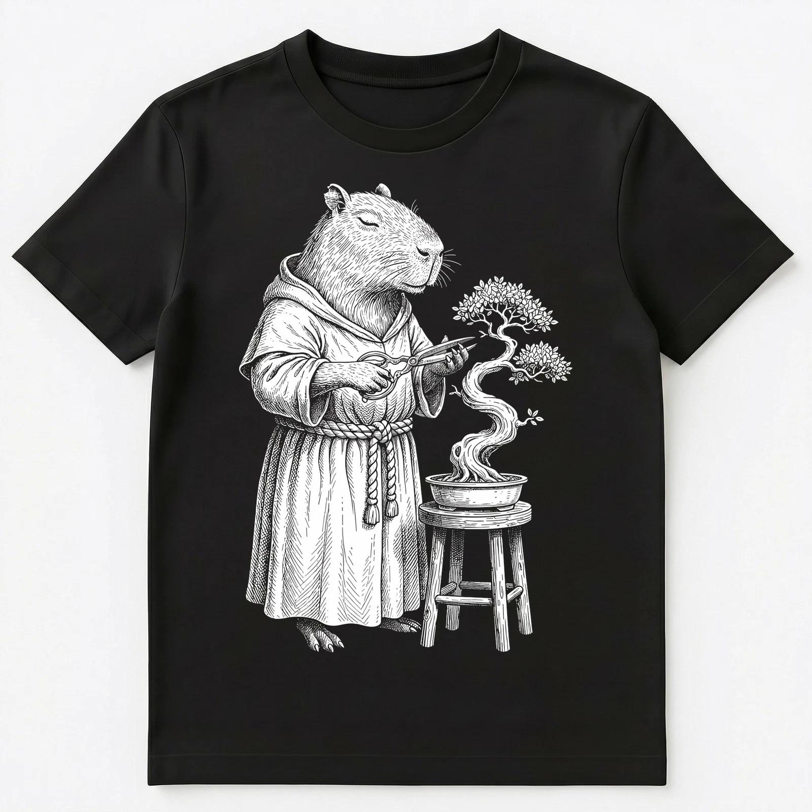 

Capybara Monk Pruning Whisperer Art Unisex T-Shirt S