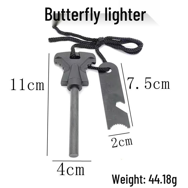 Butterfly-Shaped Outdoor Flint Fire Starter Stick for Survival