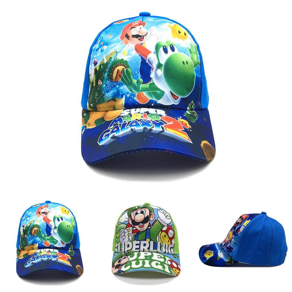Super Mario Bros Pattern Kids Baseball Cap With Cotton Material And Sun Block For Outdoor Activities