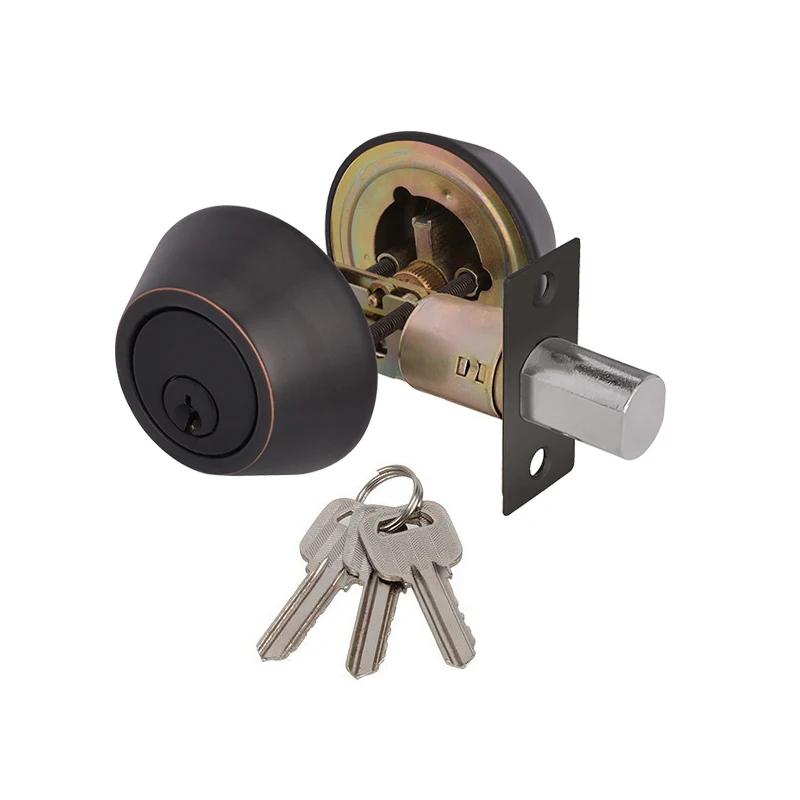 Home Door Gate Single Cylinder Deadbolt Chrome Stainless Steel Dead Bolt Door Lock