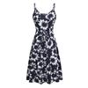 Ladies Casual Summer Cotton Sleeveless Spaghetti Strap Adjustable Waist Sundress