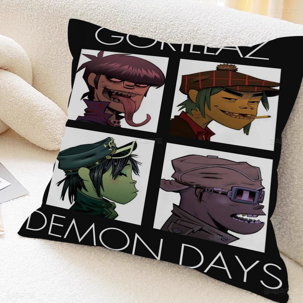 Gorillaz Retro Poster Personalized Pillow Dust Cover Bedroom Kids Party Decoration Pillowcase Birthday Children Gift