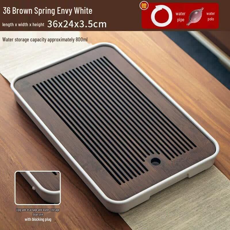 Bamboo Gongfu Tea Tray with Drainage