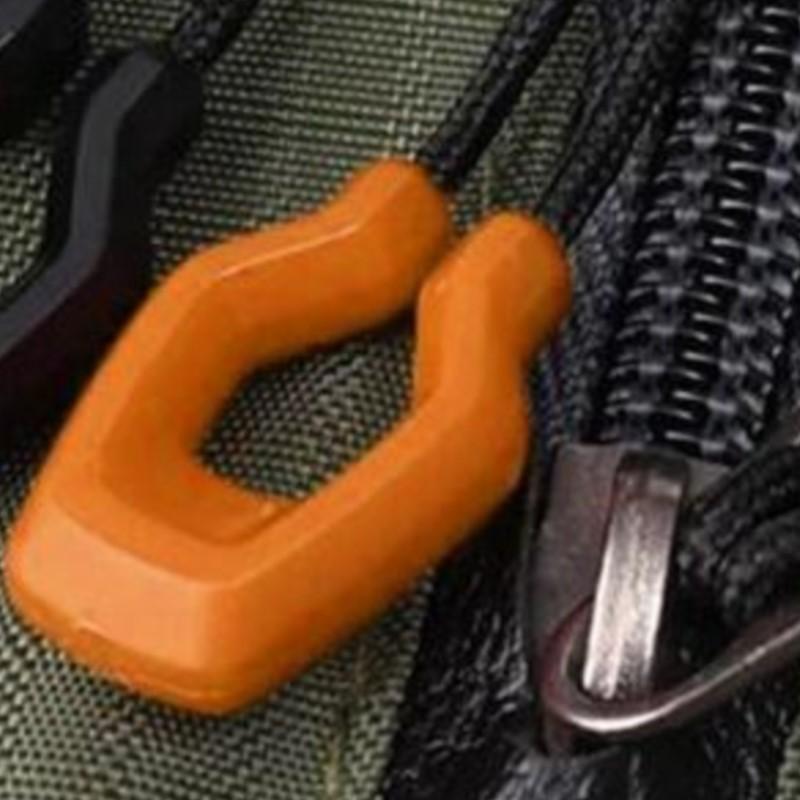 6pcs Luminous Zipper Travel Bag Zipper Anti-loss Anchor Lanyard Outdoor Tent Backpack Clothes Pull Ring Replacement Clip Zipper