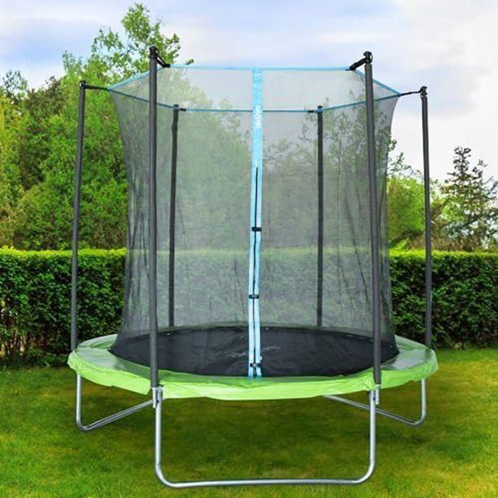 Trampoline - AKTIVE - Trampoline pour Enfant - Ø 244 cm - Zone Saut Ø 180 cm - Poids max 50 kg
