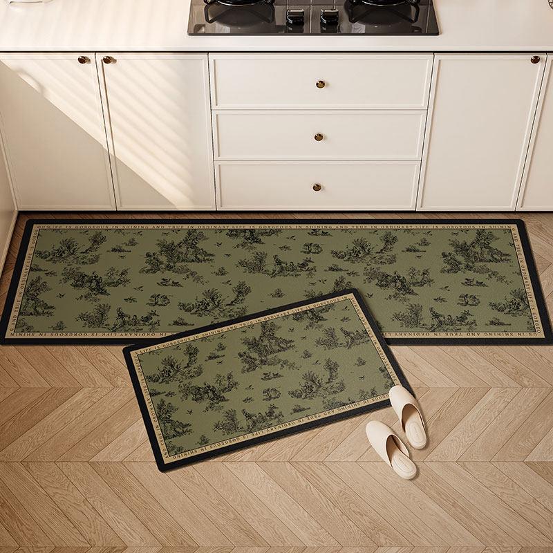 American Retro Diatom Mud Water-Absorbing Non-Slip Kitchen Floor Mat
