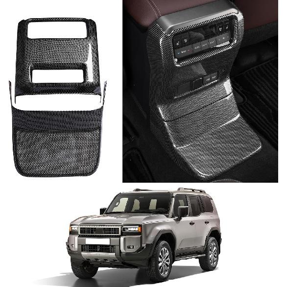 Rear air Conditioning Kick Plate for 2024 2025 Toyota Land Cruiser 250 1958 Prado LC250 J250 Interior air Vent Button Decorative Cover Modification