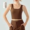 Foreign Trade Cross Beauty Back Sports Bra Women Half Fixed Cup Outer Wear All-Match Yoga Vest Tight Slimming Workout Clothes