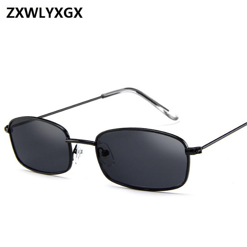 ZXWLYXG  New Small Rectangle Sunglasses Women Retro Brand Designer Red Sun Glasses Men Glasses Female Unisex