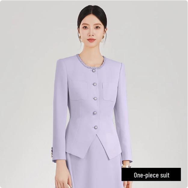 Aishangchen Romantic Heiress Purple Two-Piece Suit - Early Autumn Korean Style