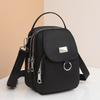 1PC Lady Casual Messenger Bag Solid Color Multi-function Purse Multi-layer Lightweight Oxford Handbag Suitable for Going Out