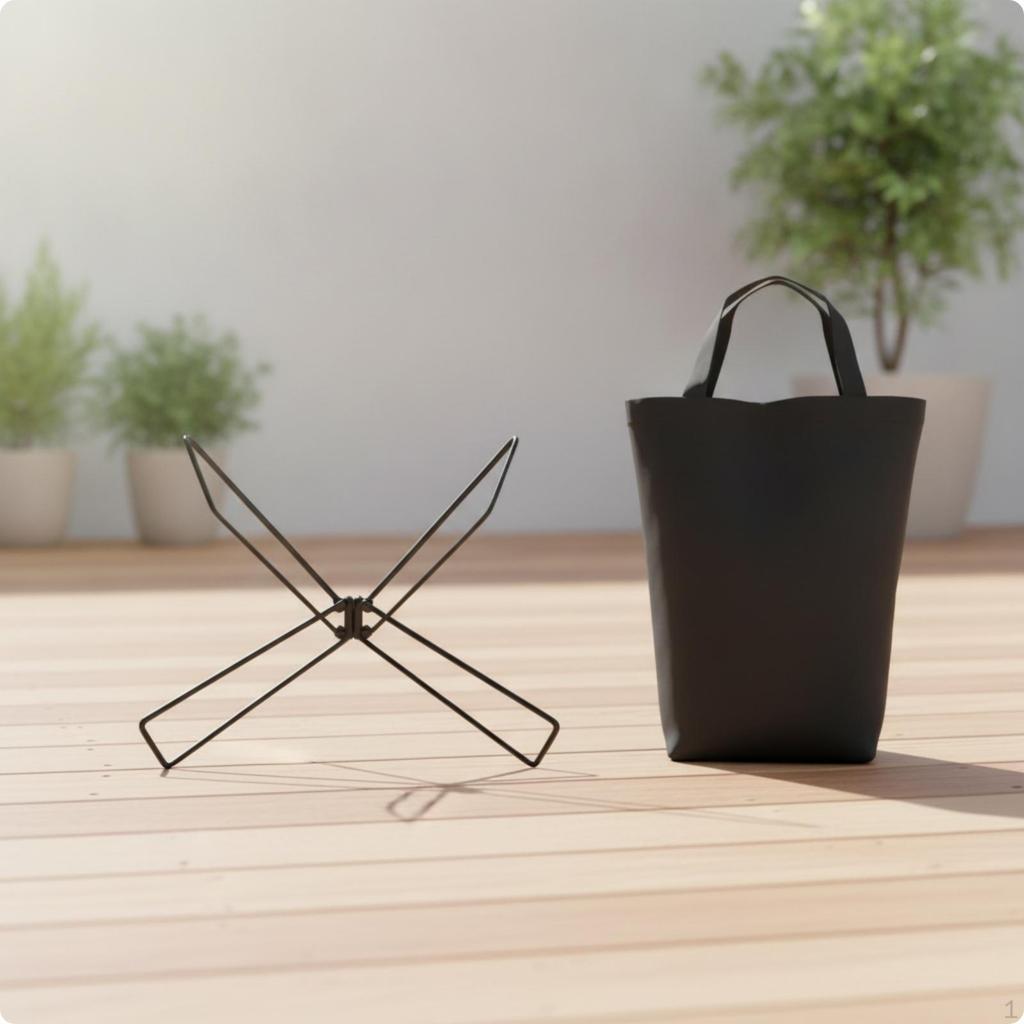 Folding Camping Stand Heavy-Duty Wire-Frame Leg Bracket for Outdoor Enthusiasts