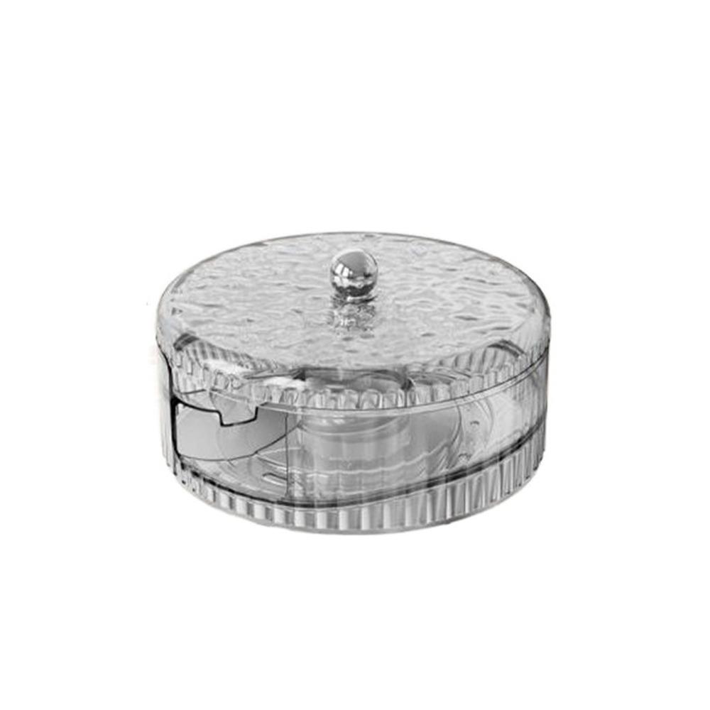 

Round Rolling Egg Storage Box Transparent Egg Holder Practical Egg Protector for Pantry Grey-Single Layer