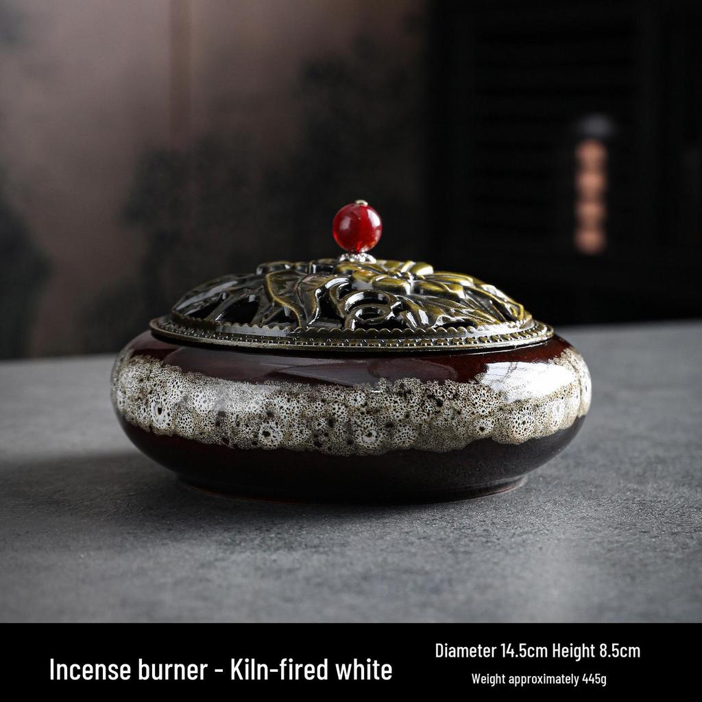 Large Ceramic Mosquito Coil and Incense Burner: Indoor Sandalwood and Agarwood Holder